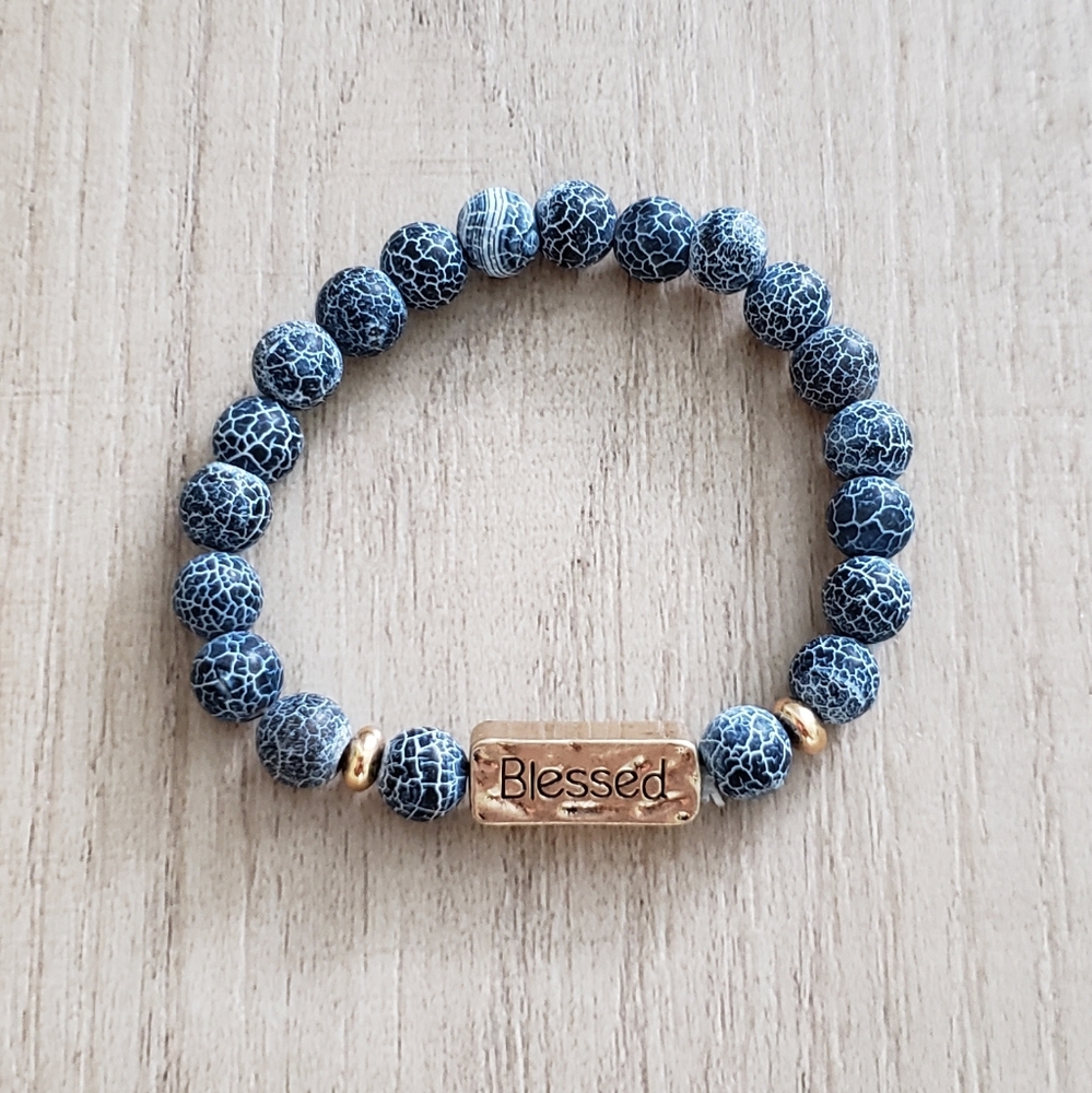 NWT stone Bracelet "blessed"